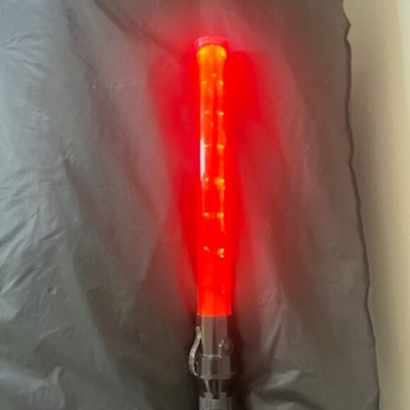 Traffic Safety Wand Red Flashlight Control Baton 21” Long 3 Light Modes - Picture 4 of 10